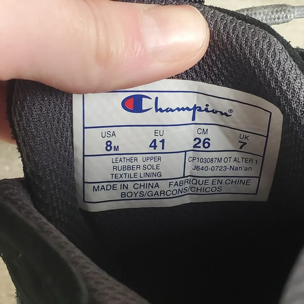 Champion OT Alter 1 Mens Shoes Sz 8 M Running Athletic Black Stealth Sneakers